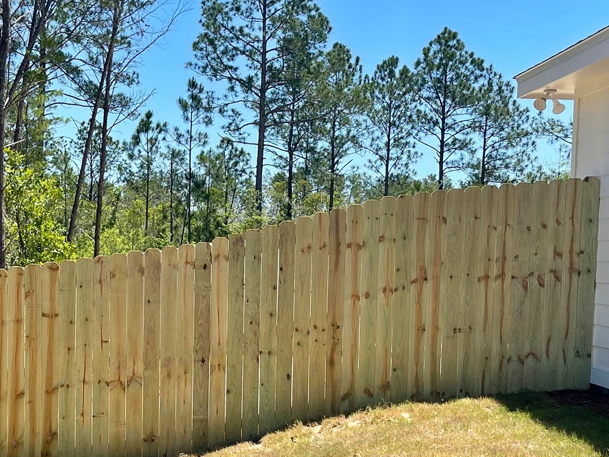 Alys Beach FL stockade style wood fence