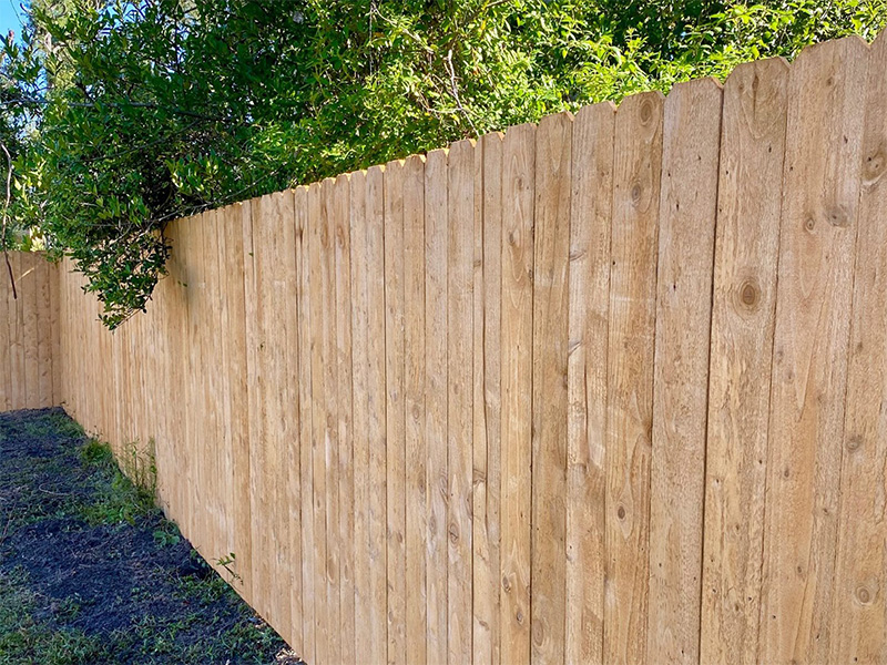 Mexico Beach FL stockade style wood fence